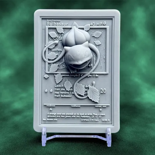 3D Pokémon Card - Bulbasaur
