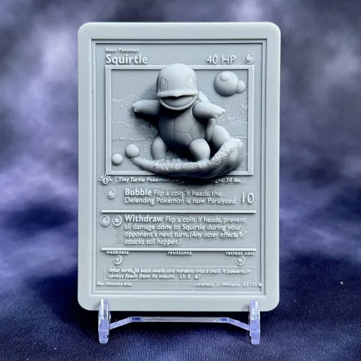3D Pokémon Card - Squirtle