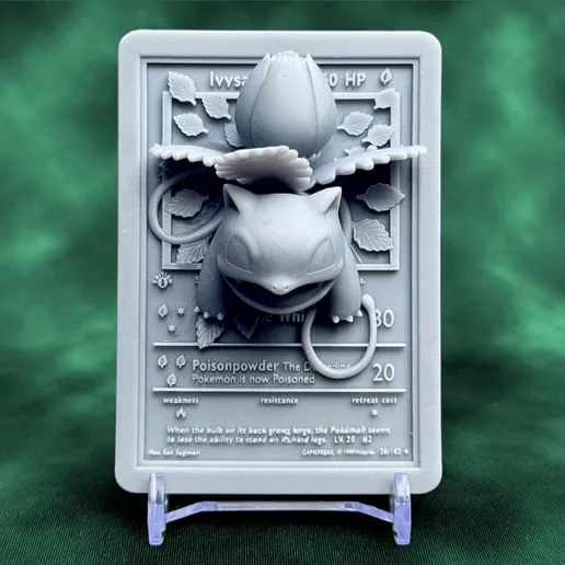 3D Pokémon Card - Ivysaur