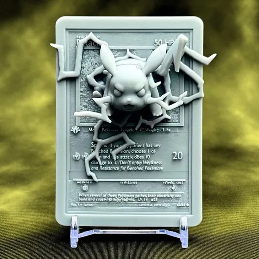 3D Pokémon Card - Pikachu